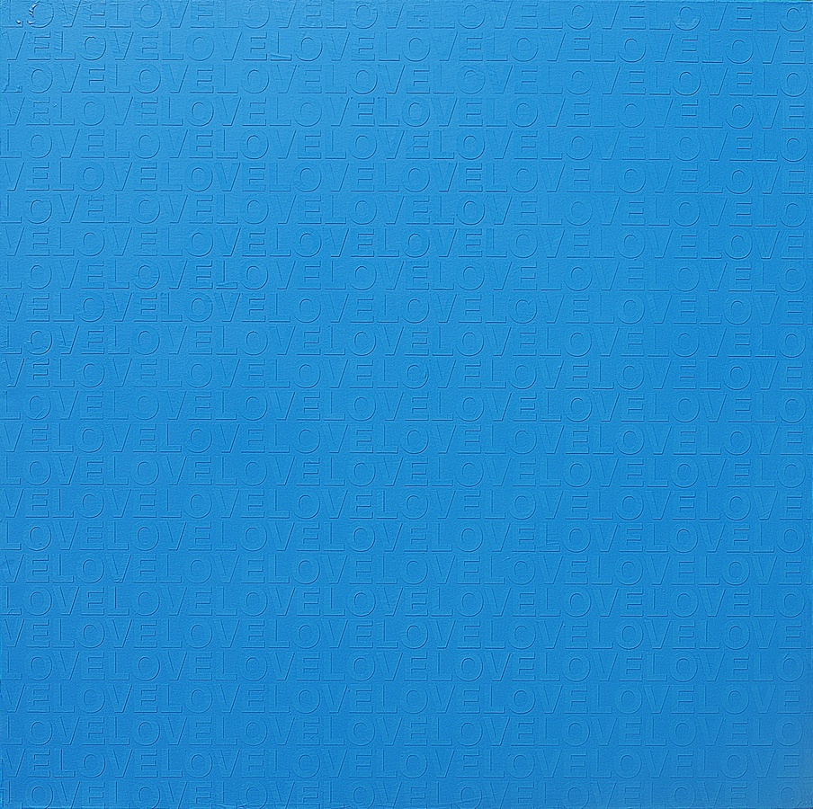 BLUE IN LOVE #1, 2009 Acrylic on canvas 150 x 150 cm
