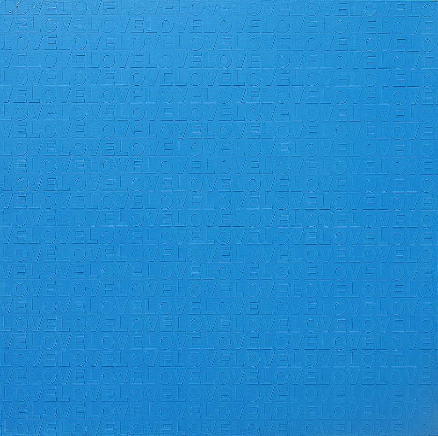 BLUE IN LOVE #1, 2009 Acrylic on canvas 150 x 150 cm