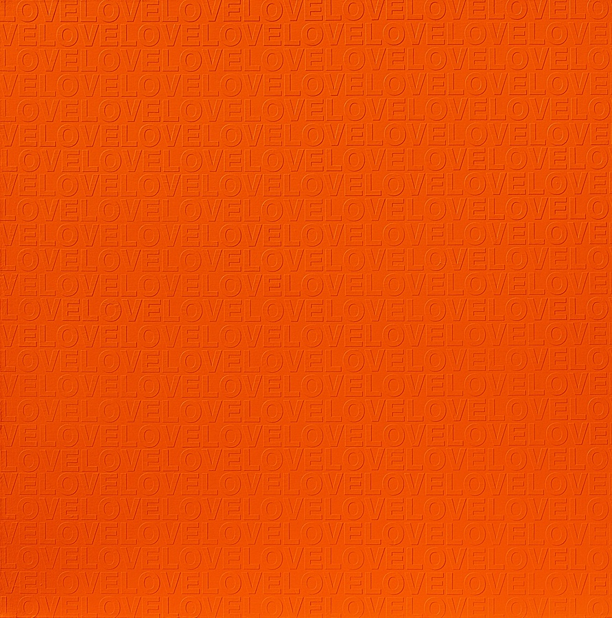 ORANGE IN LOVE #1, 2009 Acrylic on canvas 150 x 150 cm