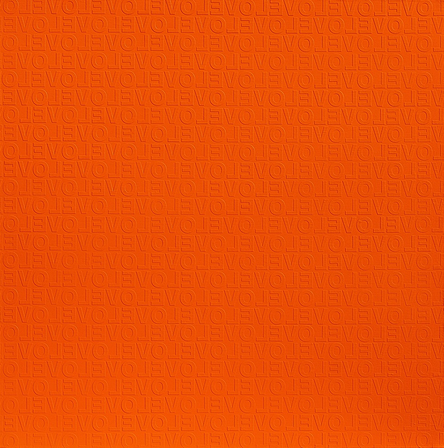 ORANGE IN LOVE #2, 2009 Acrylic on canvas 150 x 150 cm