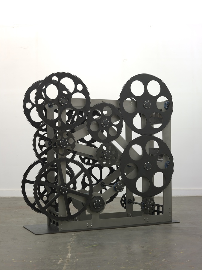 To Da Vinci (2), 2015 Stainless steel and gears 205 x 206 x 60 cm