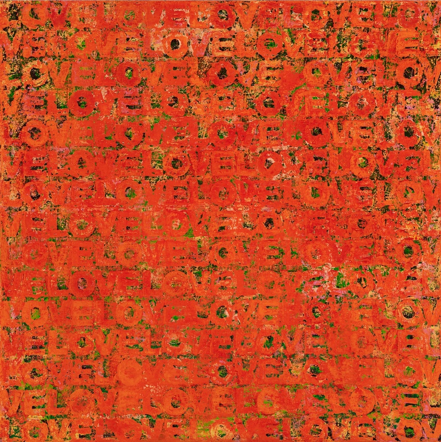 I Love Color #29, 2016 Oil & Oil sticks on canvas 90 x 90 cm - 35.4 x 35.4 in