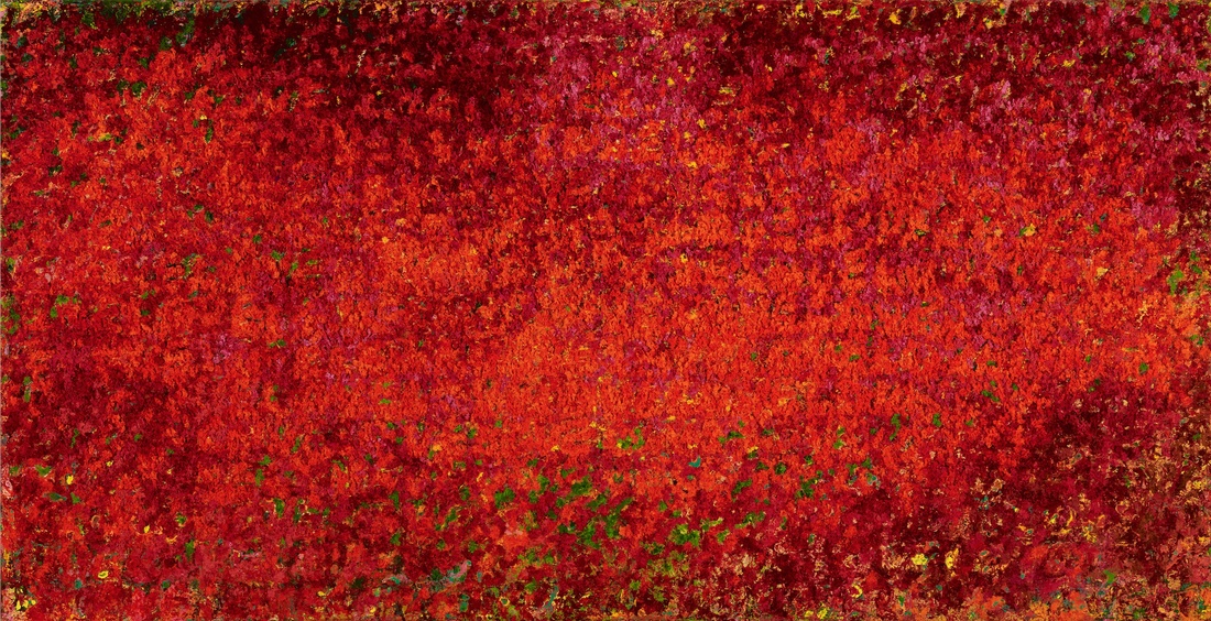 Walking in the Sun #7, 2016 Oil & Oil sticks on canvas 90 x 176 cm - 35.4 x 69.2 in