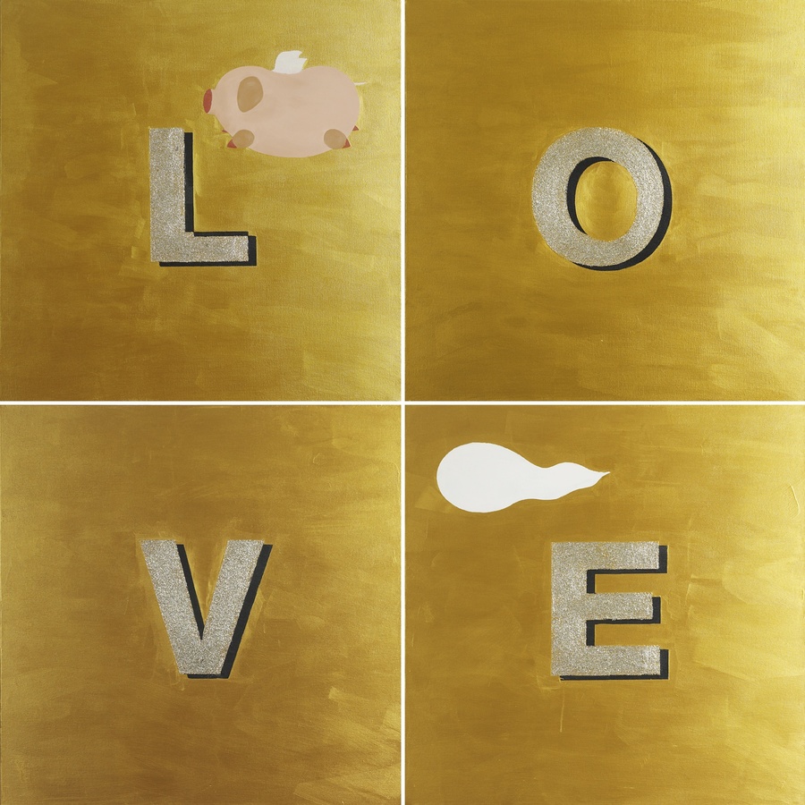 Love Pig, 2007 Oil on canvas 200 x 200 cm